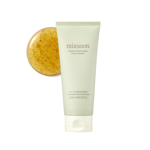 Mixsoon Master Gentle Recipe Foam Cleanser - Mild Exfoliation with Amino Acid Complex & Cica | 150ml / 5.07 fl. oz.