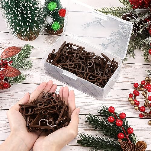 Christmas Light Clips Outdoor Gutter Hooks - Coffee, 240 Pieces