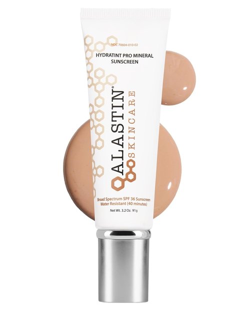 ALASTIN Skincare HydraTint Pro Mineral Sunscreen SPF 36 - Tinted Daily Moisturizer for Face & Neck | Fragrance-Free, Water Resistant (3.2 oz)