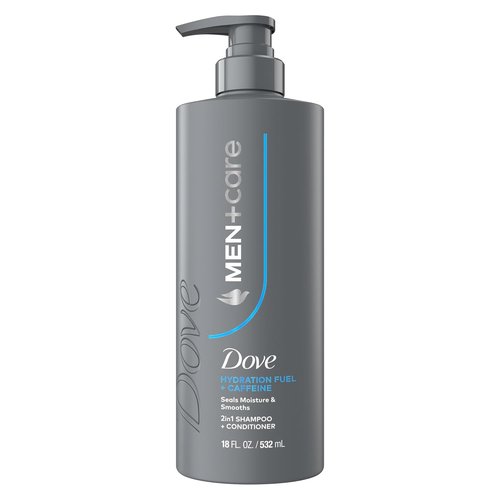 Dove Men+Care Shampoo - Hydration Fuel for Moisture & Smooth Hair with Caffeine | 18 FL OZ
