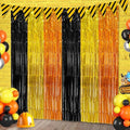 Construction Foil Fringe Curtain Party Decorations, 6 PCS - Birthday & Event Backdrop