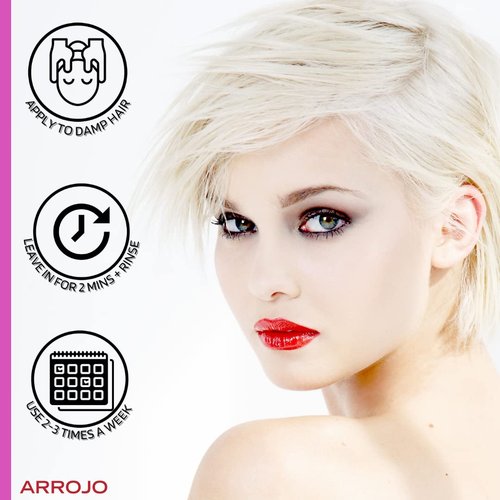 ARROJO Ultra Violet Purple Shampoo - 8.5 oz Color Treated Hair Care | Eliminates Brassy Tones & Yellow Hues