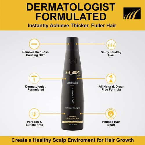 Revivogen MD Bio-Cleansing Shampoo - Thinning Hair Treatment, Soothes Scalp | 12oz