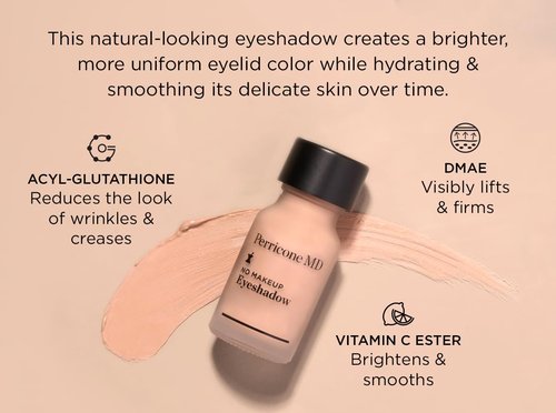 Perricone MD No Makeup Liquid Eyeshadow - Hydrating Anti-Aging Formula with Vitamin C - Crease-Proof Satin Finish
