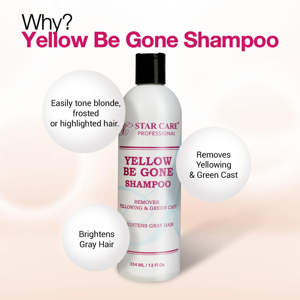 Yellow Be Gone Shampoo - Clarifying Brassiness Neutralizer for Bleached & Blonde Hair | 12oz