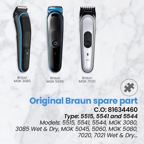Anakel Home Replacement Shaver Head 81634460 for Braun Multi Grooming Body Shaver | Compatible with MGK3080, 5515, 5541 & 5544 Models
