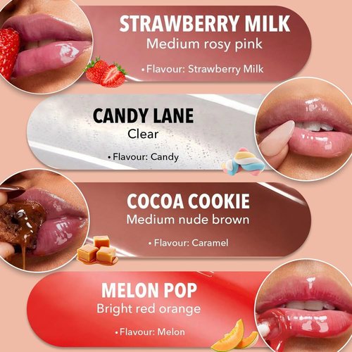 Skiennix Tinted Lip Serum - Hydrating Melting Lip Balm for Glossy, Nourished Lips | Vegan & Cruelty-Free (Strawberry Milk)