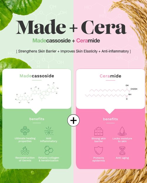 SKINRxLAB MadeCera Cream Double Essence Korean Toner 150ml (5.07fl.oz.) - Hydrating and Soothing with Milk Protein, Ceramide, Beta-Glucan - Moisturizing Strawberry Milky Toner for Irritated Skin