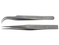 SHINING CROWN Tweezers for Eyelash Extension Straight and Curved 2PCS Set