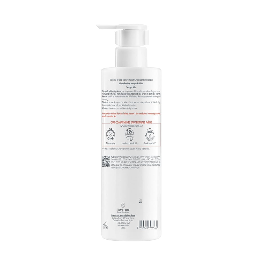 Avène Tolerance Daily Foaming Facial Cleanser - Gentle Face Wash for Sensitive Skin | Fragrance-Free, Glycerin & Niacinamide