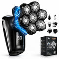 Maraiss Head Shavers for Blad Men, 7D Floating Blades Electric Head Shaver, IPX7 Waterproof Wet Dry Bald Head Shaver, Magnetic Detachable Rechargable Head Shavers, Gifts for Man Male Father Husband