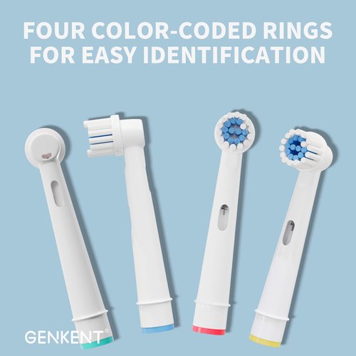 GENKENT 20 Pcs Extra Soft Replacement Toothbrush Heads Compatible with Oral B