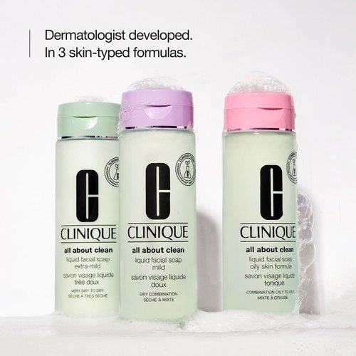Clinique Liquid Facial Soap - Oily Skin Formula for Deep Cleansing | 6.7 Fl Oz
