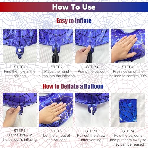 40 Inch Giant Spider Web Number Foil Balloon for Birthday Party Decorations