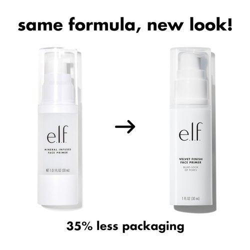 e.l.f. Mineral Infused Face Primer - Smooth Foundation Base, Fills Fine Lines | Vegan & Cruelty-Free, Large