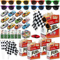Race Car Party Favors Set - Style 1, Includes Gift Boxes, Pull-Back Cars, Sunglasses & Stickers for Kids' Birthday
