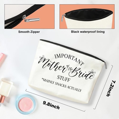 Mother of The Bride Gifts Wedding Gift Ideas Marriage Gifts Makeup Bag Cosmetic Bag for Women Female Friend Coworker Bridal Shower Wedding Gifts Just Married Gifts Newlywed Gift Married Couple Gifts