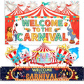 Carnival Welcome Banner 72x44 Inch - Party Backdrop & Outdoor Yard Decor