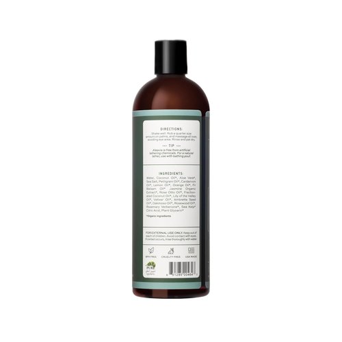 Aleavia Men's Body Cleanse - Organic Prebiotic Body Wash with 13 Essential Oils | Woodsy Scent - 16 Oz.