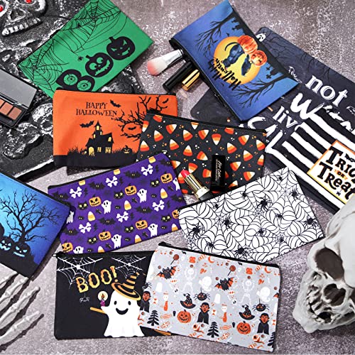 Halloween Makeup Bags Set - Cosmetic Pouch with Zipper, 20 Pack