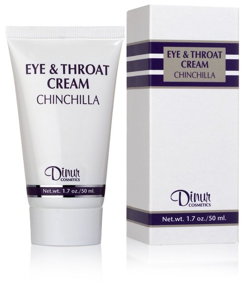 Dinur Cosmetics Chinchilla Eye & Throat Cream Reduces Fine Lines Wrinkles Puffy Eyes & Under Eye Dark Circles Penetrates Delicate Skin for Men & Women 1.7 oz. 50 ml