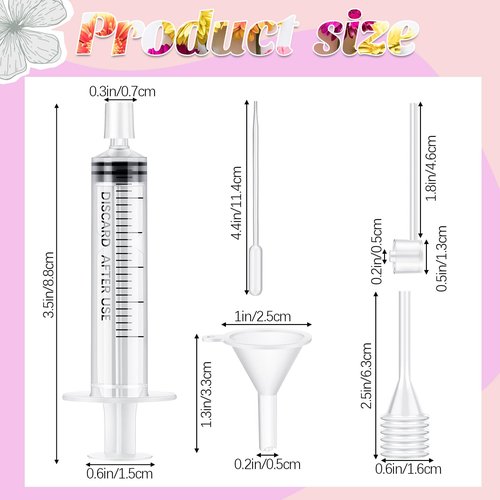 Geiserailie 50 Pcs Perfume Refill Pump Tools Perfume Dispenser Transfer Kit Include Funnels, Dispenser Pumps, Syringes, Droppers and Squeeze Droppers for Liquid Small Atomizer Bottle