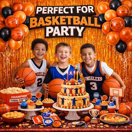 Orange Foil Fringe Curtain Backdrop 3 Pack - 3.2 x 8.2 FT Party Decorations