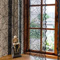 Halloween Black Lace Curtains 72 Inch - Dark Academia Sheer Panels, Pack of 2 - Black / 52" W x 72" L
