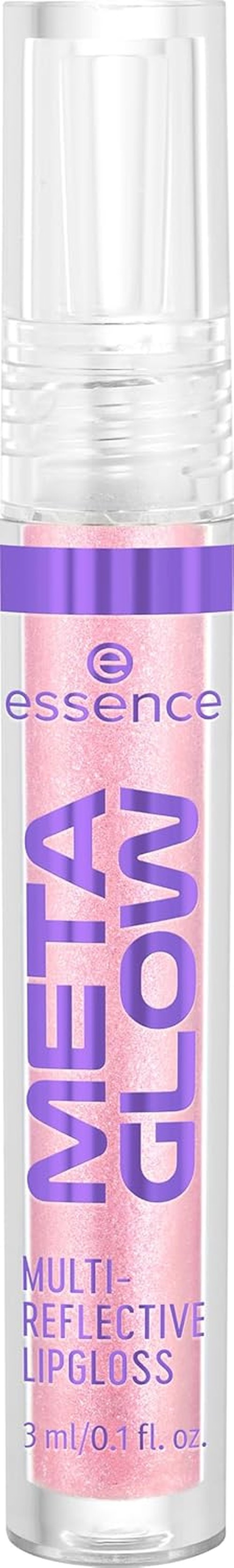 Essence | Meta Glow Multi-Reflective Lip Gloss | Iridescent Holographic Shine, Non-Sticky & Comfortable | Vegan (02 | Digital Pink)
