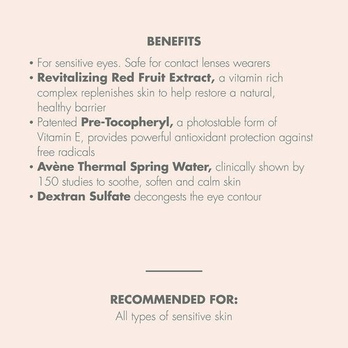 Avène Refreshing Eye Contour Care - Antioxidant Protection with Red Fruit Extract | 0.5 Fl Oz