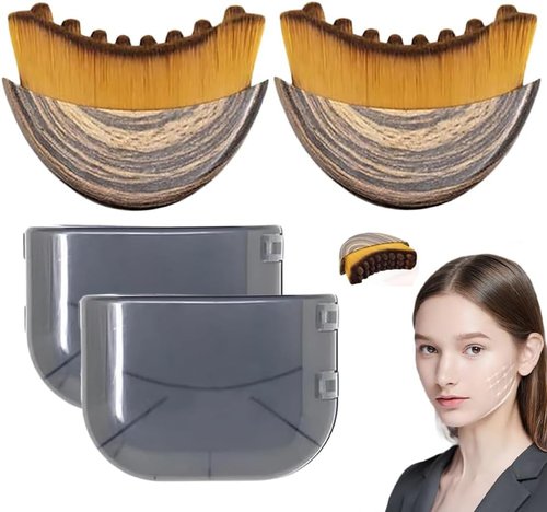New Lymphatic Contour Face Brush, Dry Brushing Face Brush, Lymphatic Drainage Massager for Face, Chin & Jawline Sculpting,Fits to The Skin to Relieve Fatigue (2PCS)