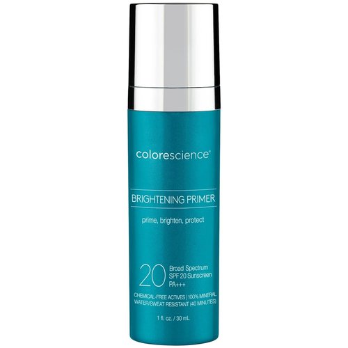 Colorescience Brightening Primer SPF 20 - Water Resistant Mineral Sunscreen, Unscented, 1 Fl Oz