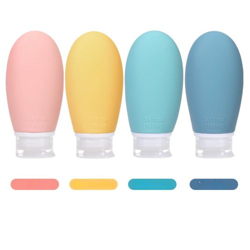 TSA Approved Toiletry Kit Travel Bottles Set, 4 Pack, 3.4 fl oz,