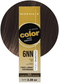 MOEHAIR 6NN Permanent Hair Color - Dark Blonde Intense | 100% Gray Coverage | Keratin Infused & Non-Drippy (3.38 Oz)