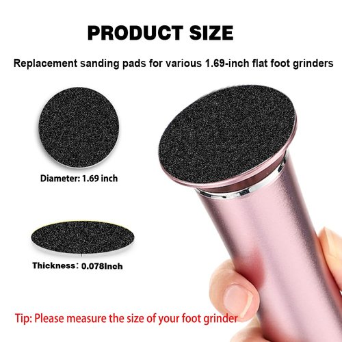 LIERKISS 120pcs Replacement Sandpaper Discs for Electric Foot File Professional Replaceable Sandpaper Refill Discs for Electric Callus Remover to Remove Callus Dead Cracked Skin Remover