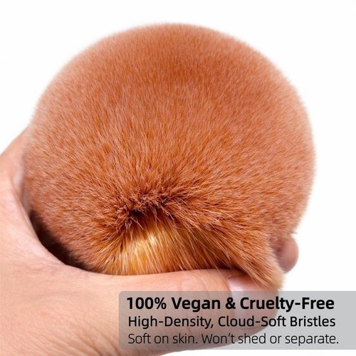 Skiennix Extra Large Self Tanner Brush - Ultra-Dense Kabuki Brush for Streak-Free Body Makeup | Bronzing & Glow Cream