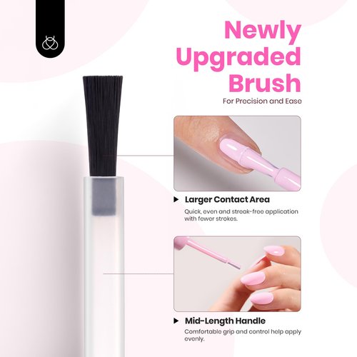 Beetles Pink Gel Polish - Rosy Glow 15ML/0.51Fl Oz, Pastel Light Pink Gel Nail Polish, Soak Off UV LED Lamp Nail Art, Long-Lasting Manicure Salon DIY Home Spring Nails - Gifts for Her
