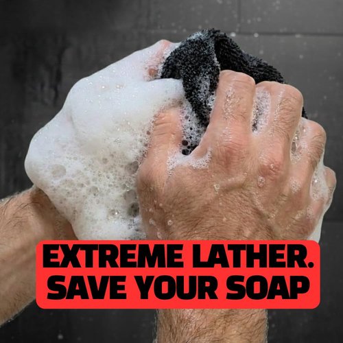 Extra Rough Exfoliating Washcloth for Shower, 40" Extra Long Back Scrubber for Men & Women, Korean Exfoliating Shower Towel, Korean Italy Towel, Dead Skin Remover, Rip-Resistant Nylon Mesh