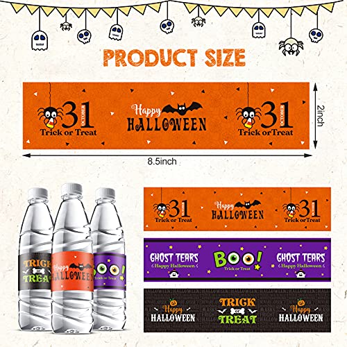 Halloween Water Bottle Labels Waterproof Sticker Set - 39 Pcs