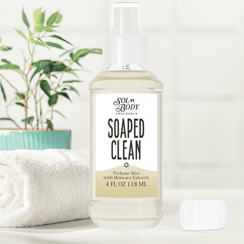 Solnbody Soap Clean Body & Hair Cologne Mist - Fresh Scent of Pure Soap, Cool Water & Clean Cotton