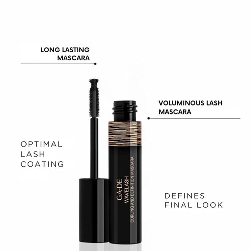 GA-DE Wavelash Curling Mascara | Instantly Thickens & Volumizes - Dramatic Black - 0.49 oz