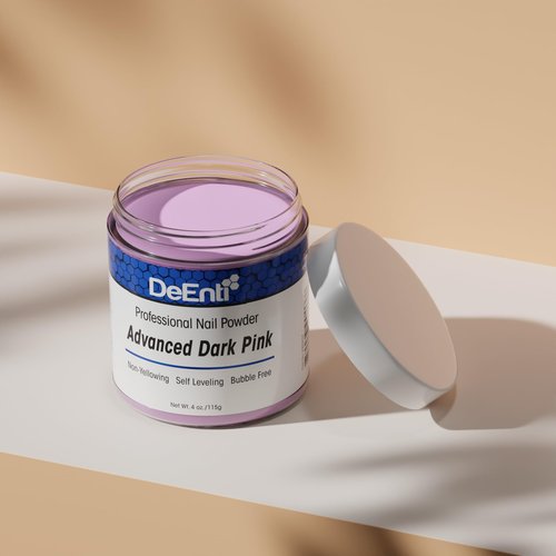 DeEnti Acrylic Nail Powder - 4oz Dark Pink|Professional Grade, Bubble-Free Acrylic Powder for Nails | Long-Lasting, Chip-Resistant Nail Acrylic Powder for Carving, Extensions & Fake Nails