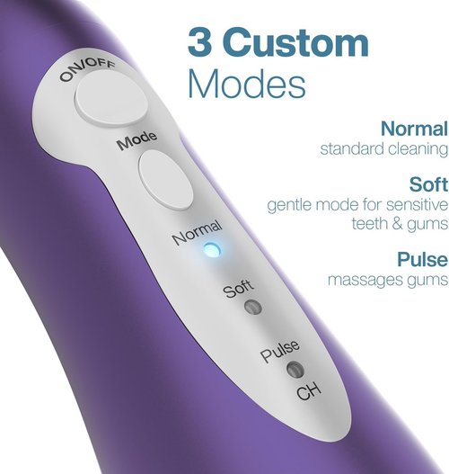 AquaSonic Water Flosser - Cordless Rechargeable Oral Irrigator for Teeth Cleaning - Portable & Waterproof with 5 Jet Tips