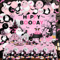 Pink Halloween Birthday Decorations Party Supplies for 24 Guests - Ghost & Pumpkin Theme