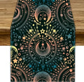 Boho Zodiac Moon Stars Table Runner 13x70 Inches - Astrological Decor