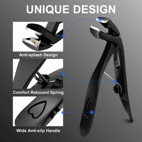Heavy Duty Toenail Clippers for Thick Toenails - Ergonomically Designed for Seniors & Diabetics with Easy-Grip Handle, Professional Grade Toenail Clipper for Elderly Men Women