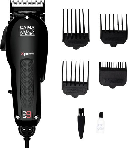 GA.MA Magnetic Clipper Pro 9 Xpert, High-Performance Motor, DLC F-Wedge Blade, Adjustable Taper Lever, 4 Combs