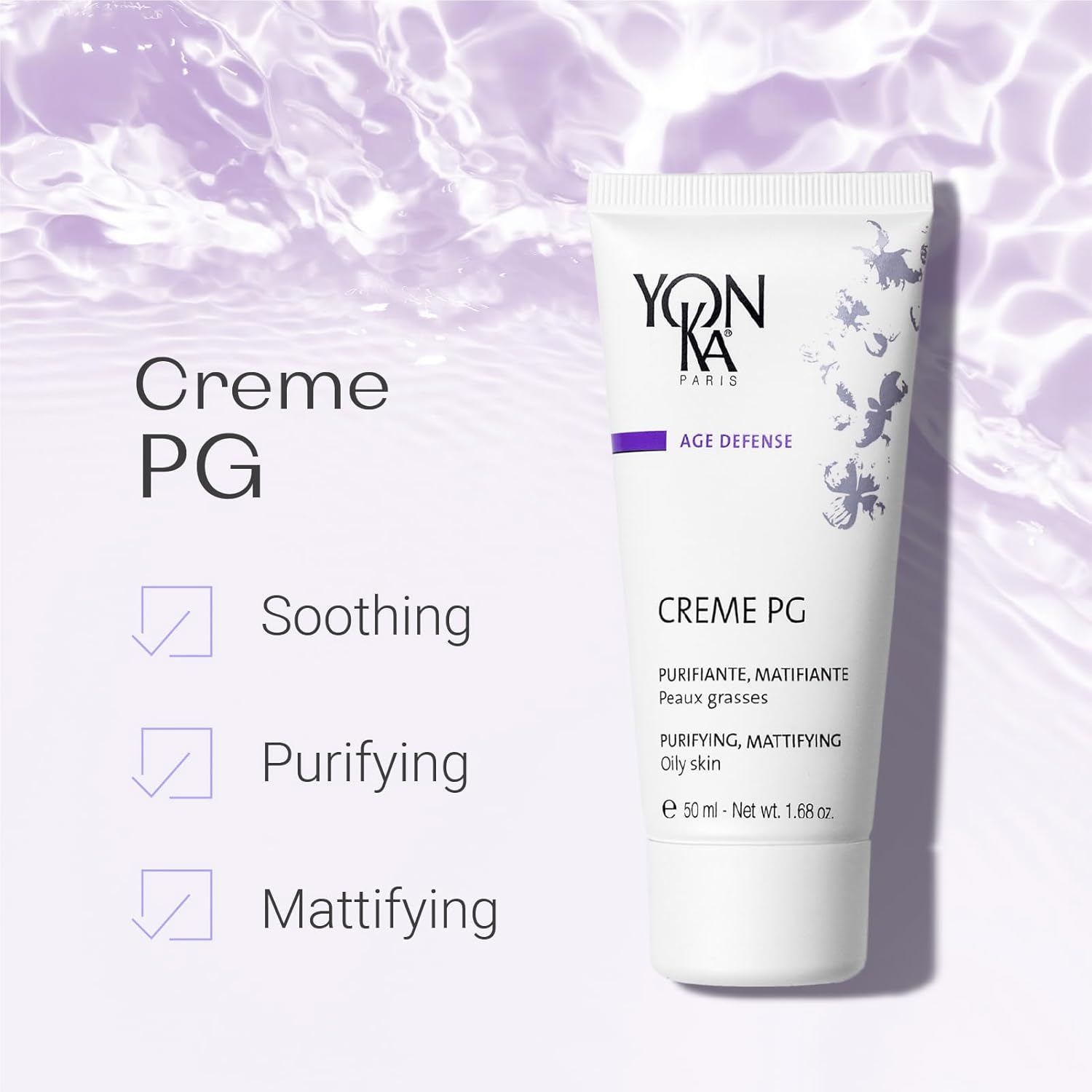 Yonka Creme PG - Mattifying Protective Cream for Oily Skin | Anti-Aging Treatment | 1.68 oz