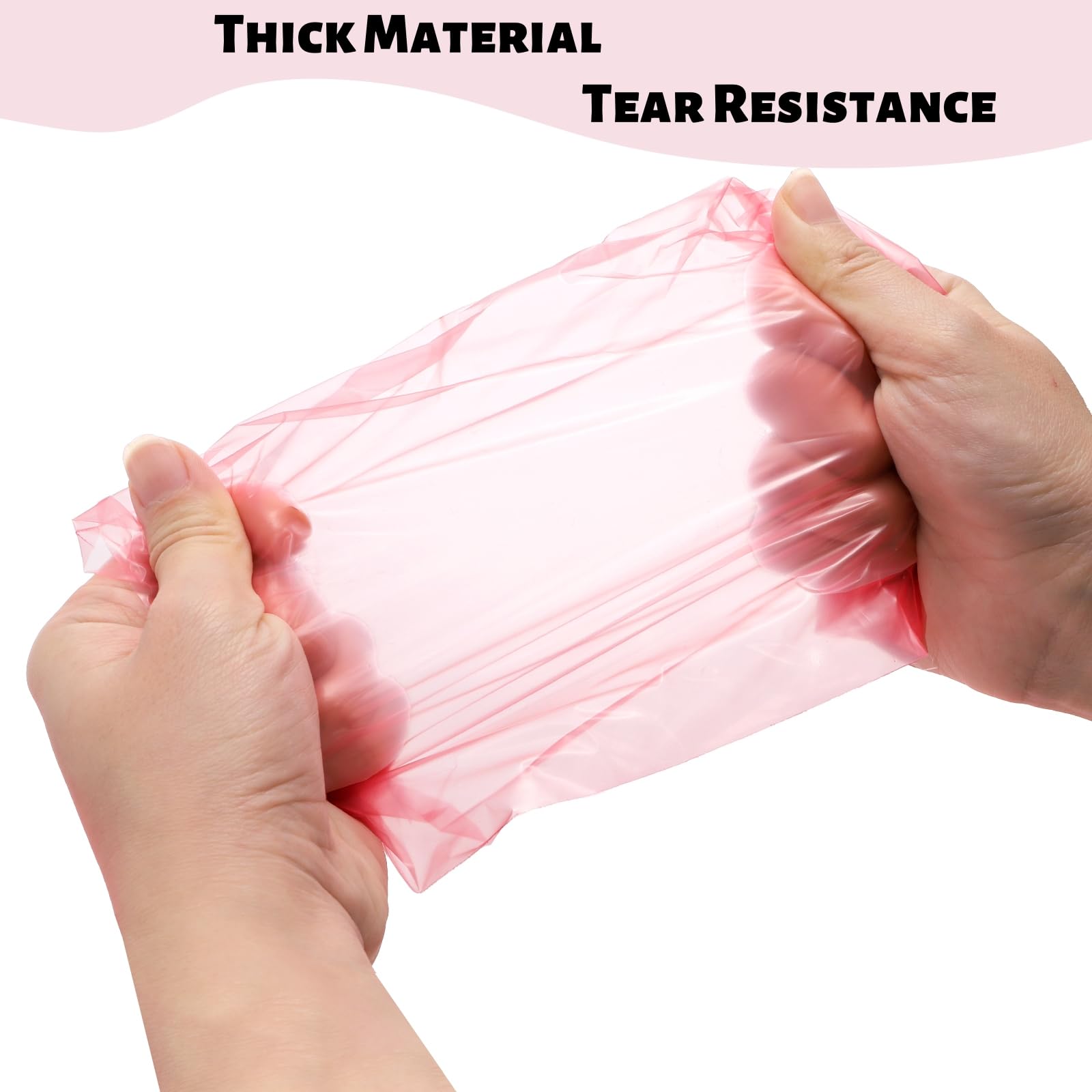 ZOOFOX 500 Pieces Wash Bottle Bags, Disposable Tattoo Bottles Bags, Pink Odorless Squeeze Bottle Covers for Tattoo Supplies Accessories