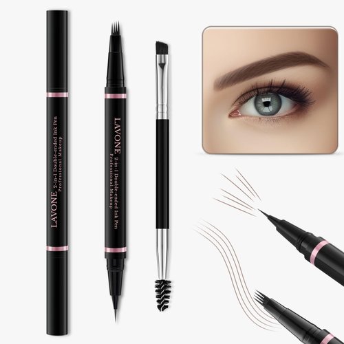 Regine Switzerland Eyebrow Pencil Kit - Waterproof 2-in-1 Microblading Pen & Pomade, Ash Blonde